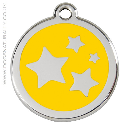 Yellow Star Dog ID Tags (3x sizes)